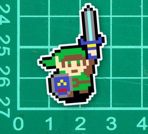 Zelda 8 bit Sticker link legend