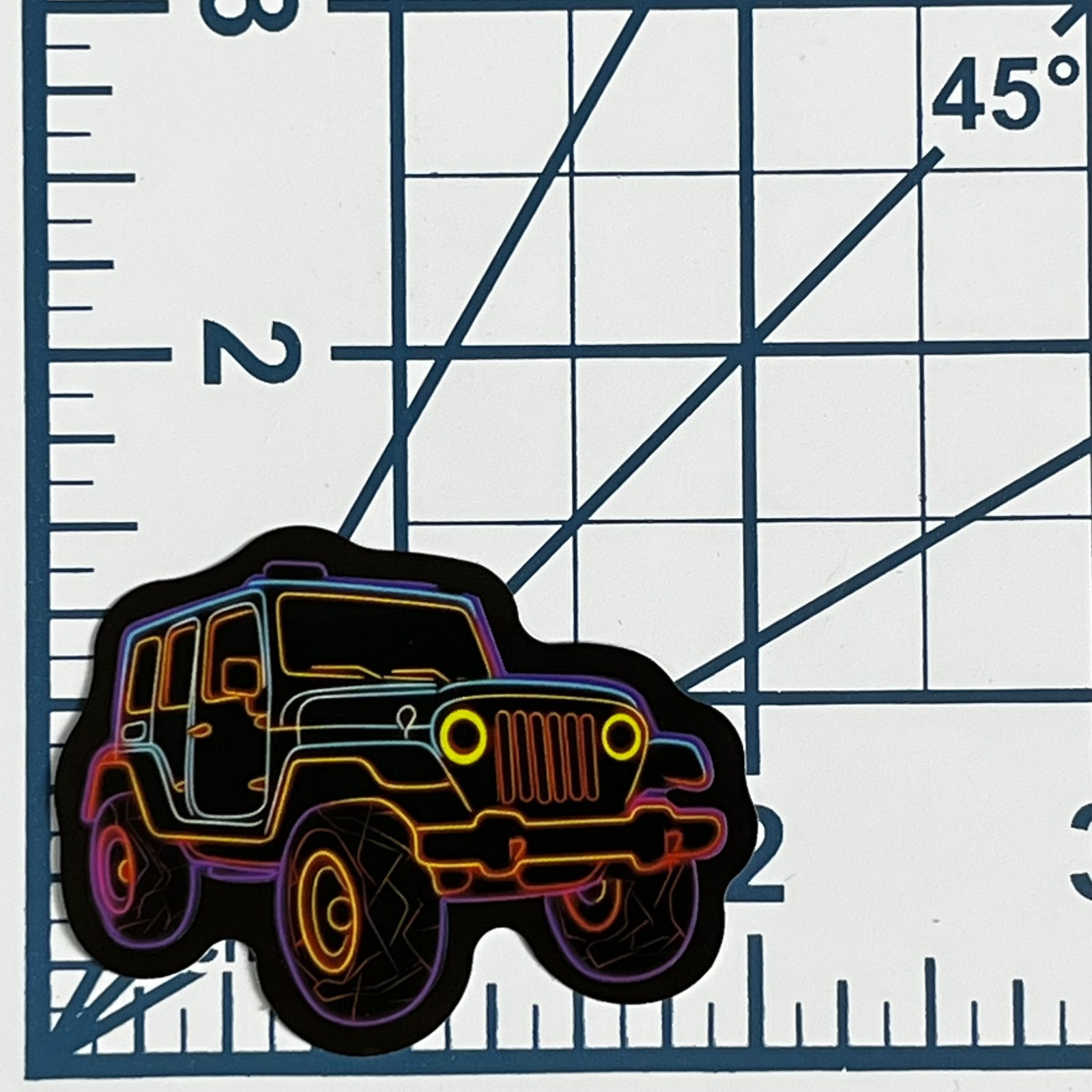 Off Road SUV Vinyl Sticker Neon Airbrush Aesthetic Decal Glow 4×4 Truck Art