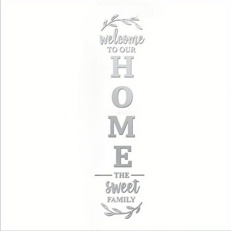 Quote Text Mirror Wall Decals DIY Letter Combination Living Room Wall Art