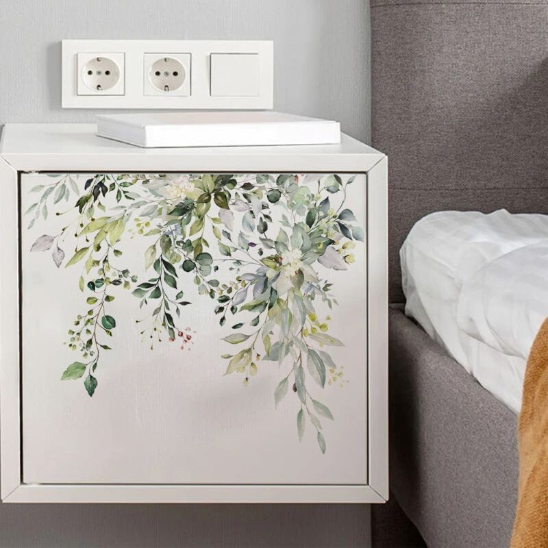 Wall Sticker Leaves Plants Decal Vinyl Mural Art Toilet Seat Kitchen Home Decor