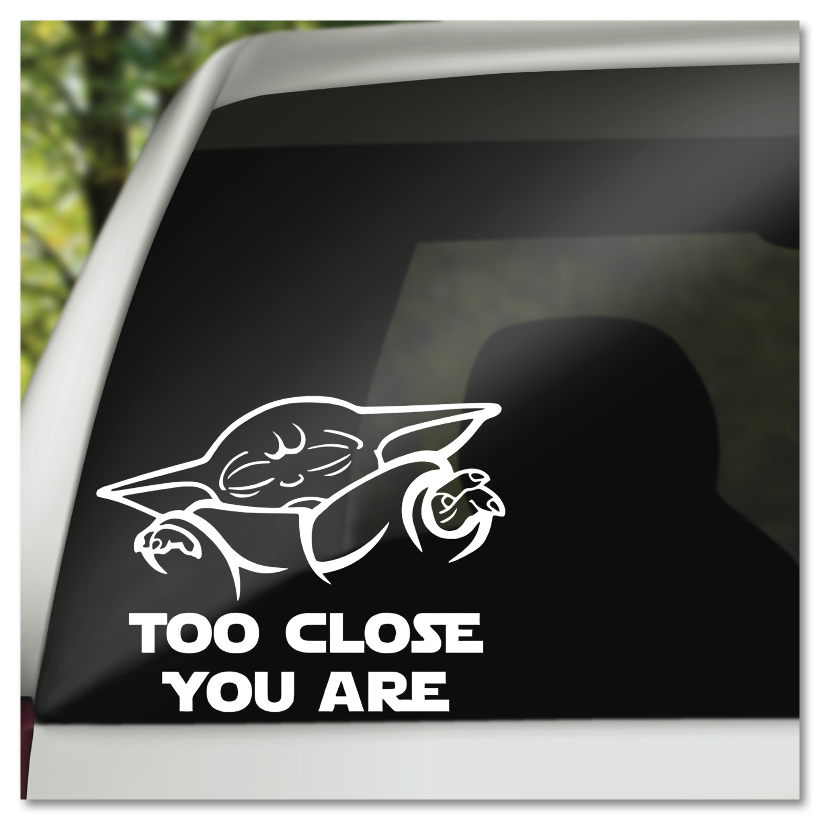 6″ Grogru Too Close You Are Baby Yoda Star Wars Mandalorian Vinyl Decal Sticker