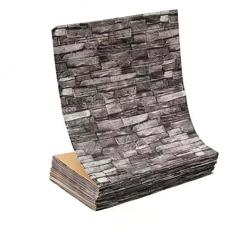3D Self-Adhesive Wallpaper 70Cm*1/5/10M Continuous Waterproof Brick Wall Sticker