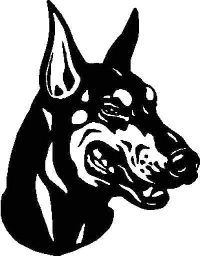PERSONALIZED DOG’S NAME-DOBERMAN/ VINYL DECAL STICKER 5 1/2 Inch