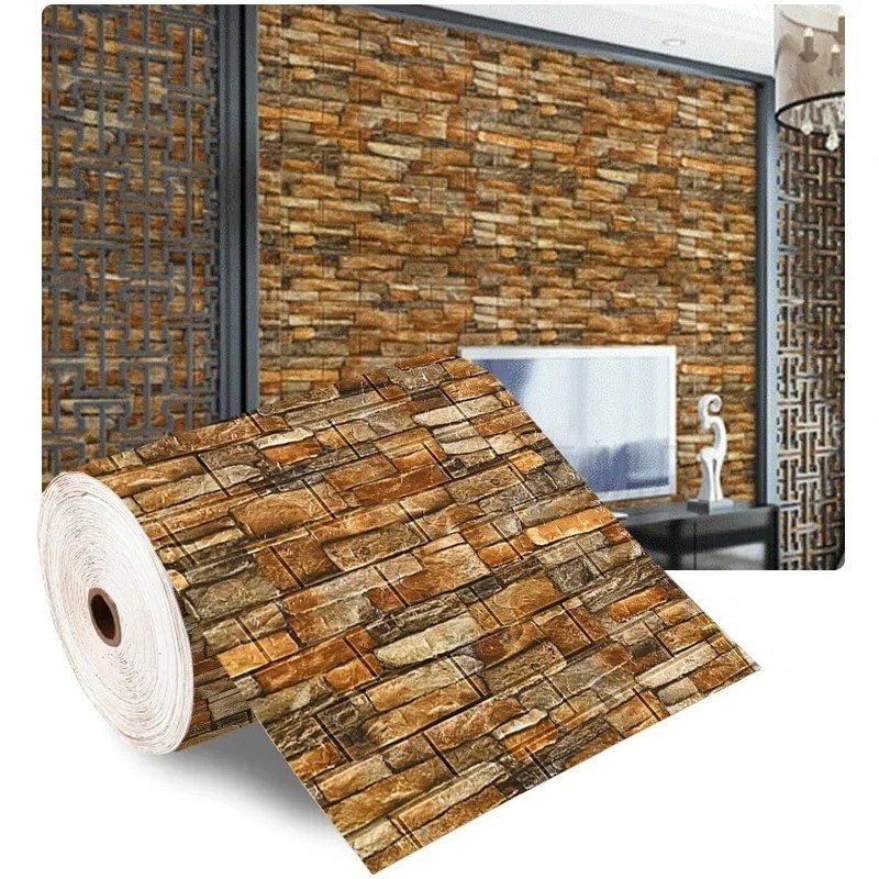 3D Foam Brick Self Adhesive Wallpaper Waterproof Wall Stickers Home Decor