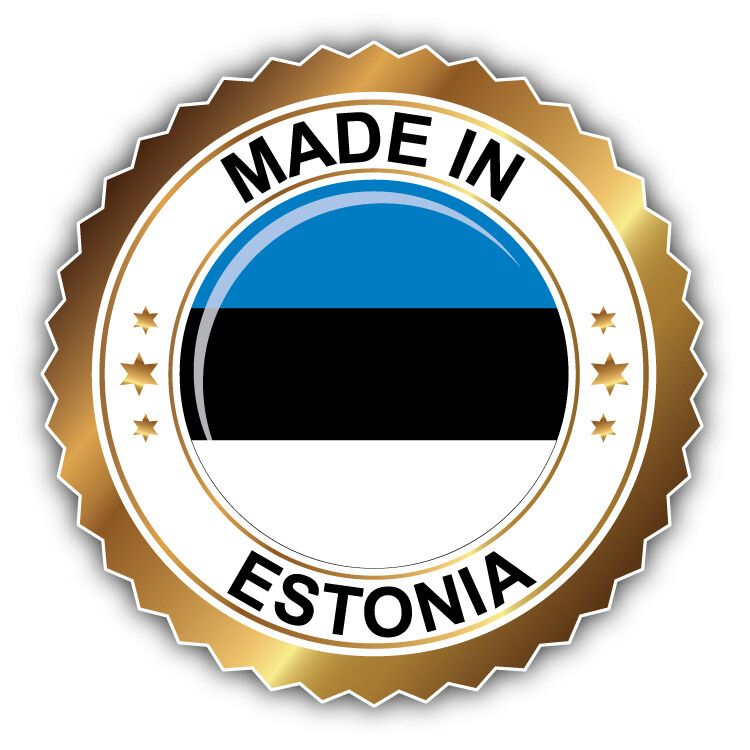 Made In Estonia Label Car Bumper Sticker Decal
