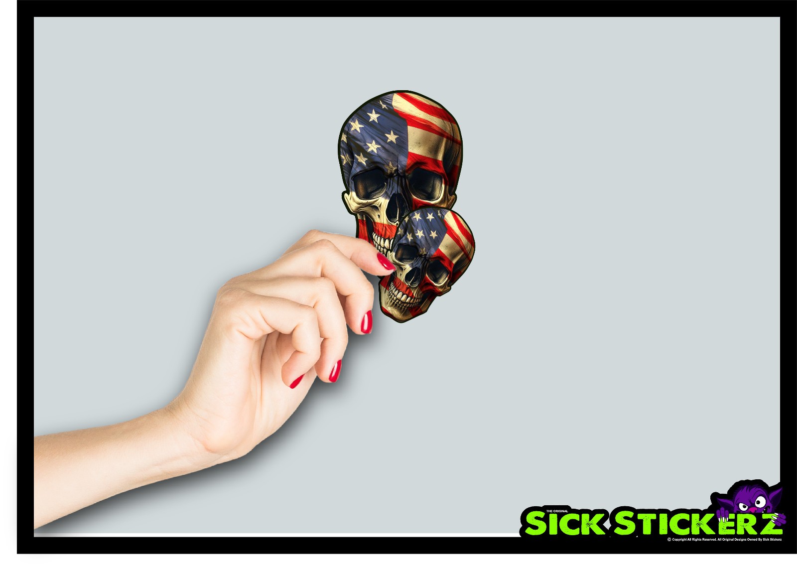 American Flag Skull Freedom Sticker Decal Car Truck