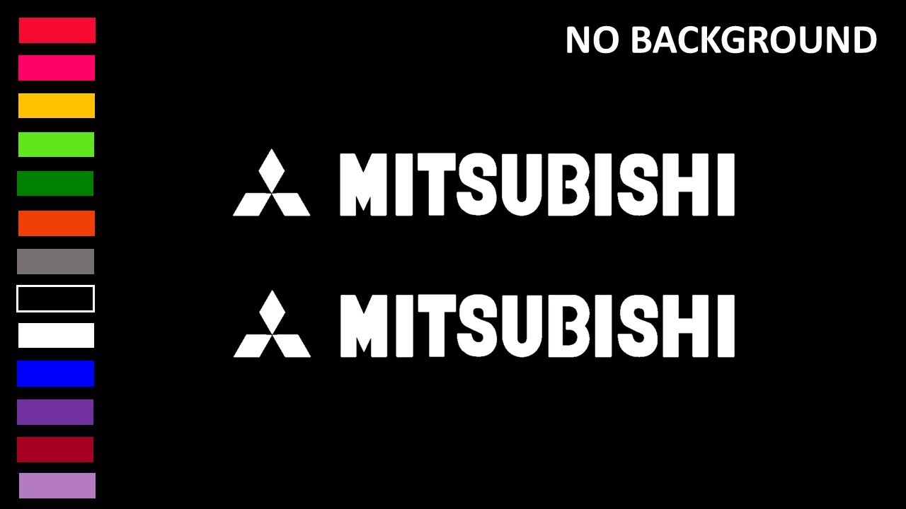 MITSUBISHI LOGO, (2 Stickers), Decal Stickers for Cars, Windows, Laptops