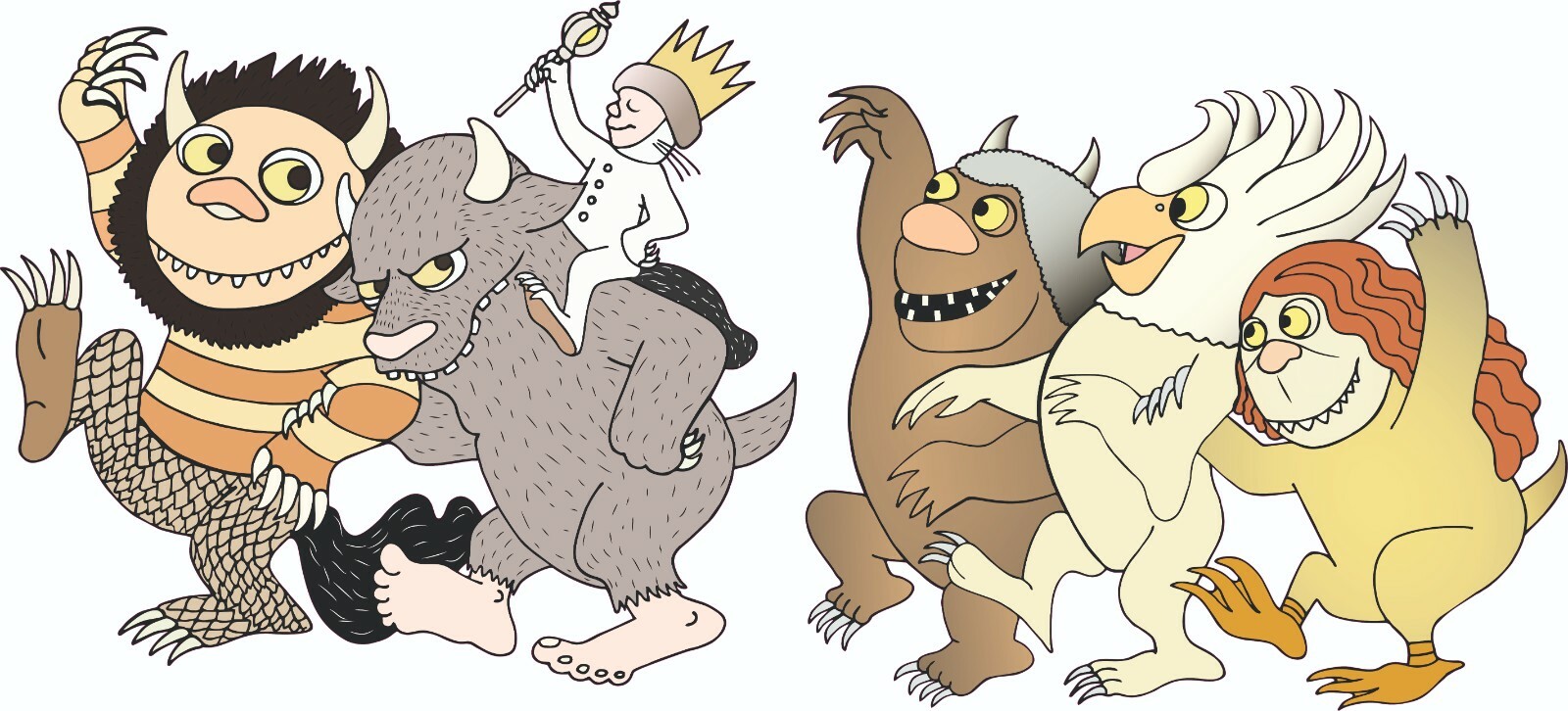 Vinyl Home Art Fantasy Film Where The Wild Things Are Characters Wall Decal 9×20