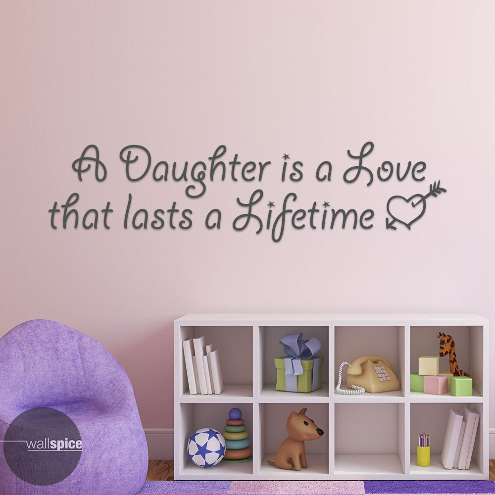 A Daughter Is A Love That Lasts A Lifetime Vinyl Wall Decal Sticker