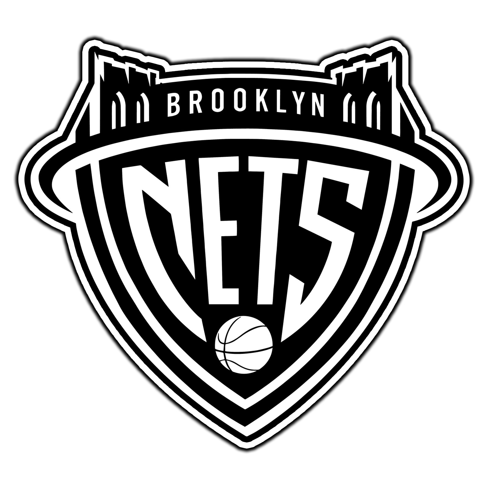 Brooklyn Nets Logo #20 Basketball Fan Sticker Waterproof Vinyl DieCut Car Laptop