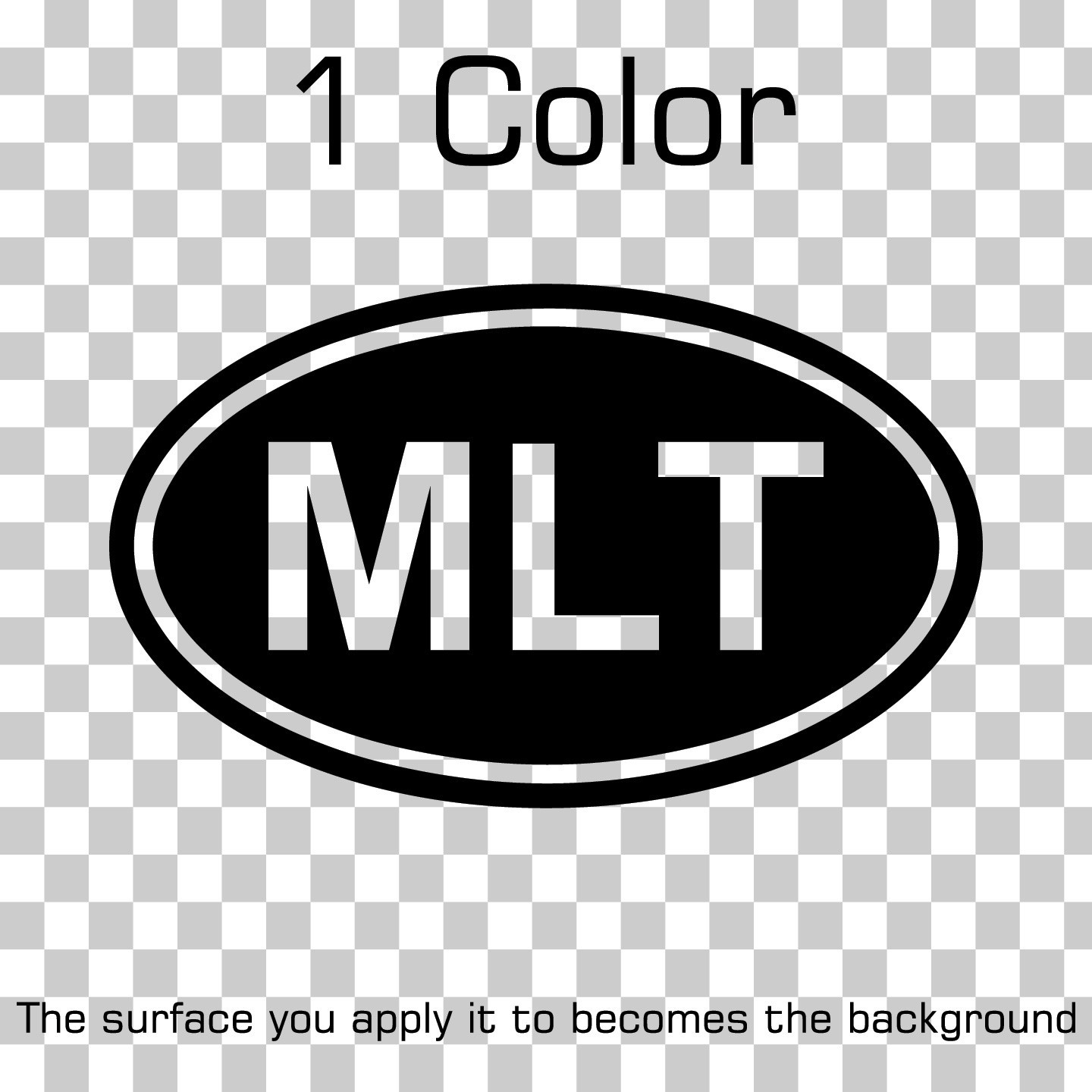 Malta MLT Oval Country Code Vinyl Decal Sticker for Car Window Laptop & Gifts