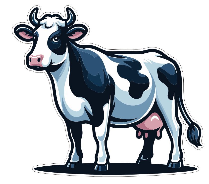 Cow Sticker Stickers A137