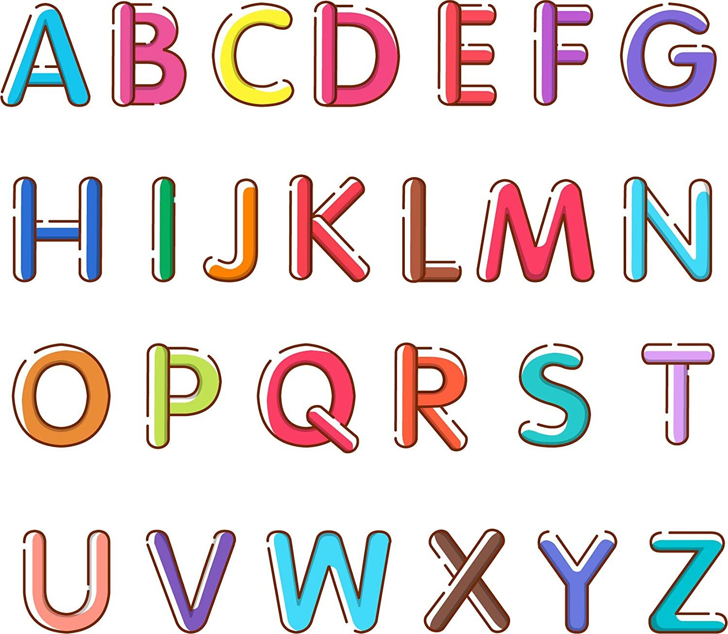 Alphabet ABC Baby Nursery Peel & Stick Wall Art Sticker Decals Kids Nursery Room
