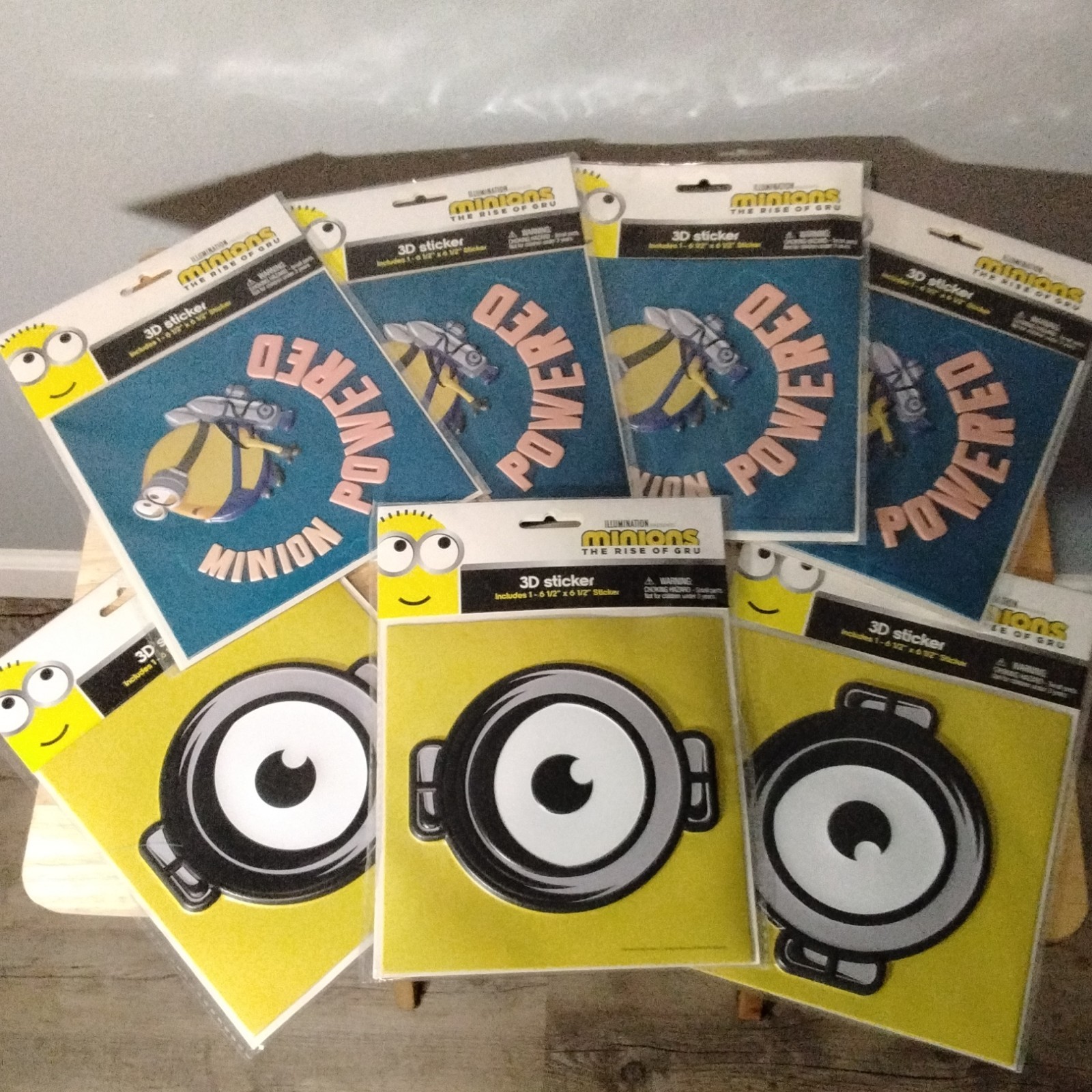 “7” Inkology Minions: The Rise of Gru 3D Effect Sticker 6.5in for Books/Locker