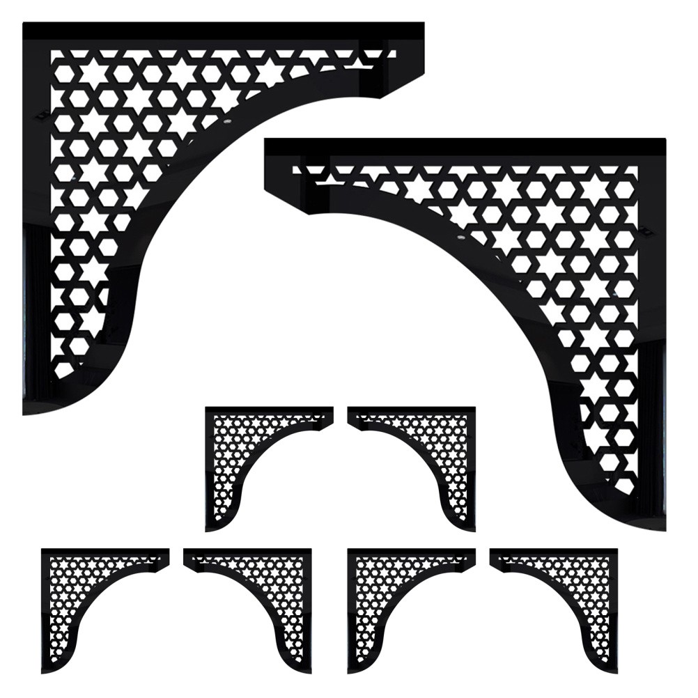 8 Pcs Removable Furniture Decoration Acrylic Mirror Corner Decals Self Adhesive
