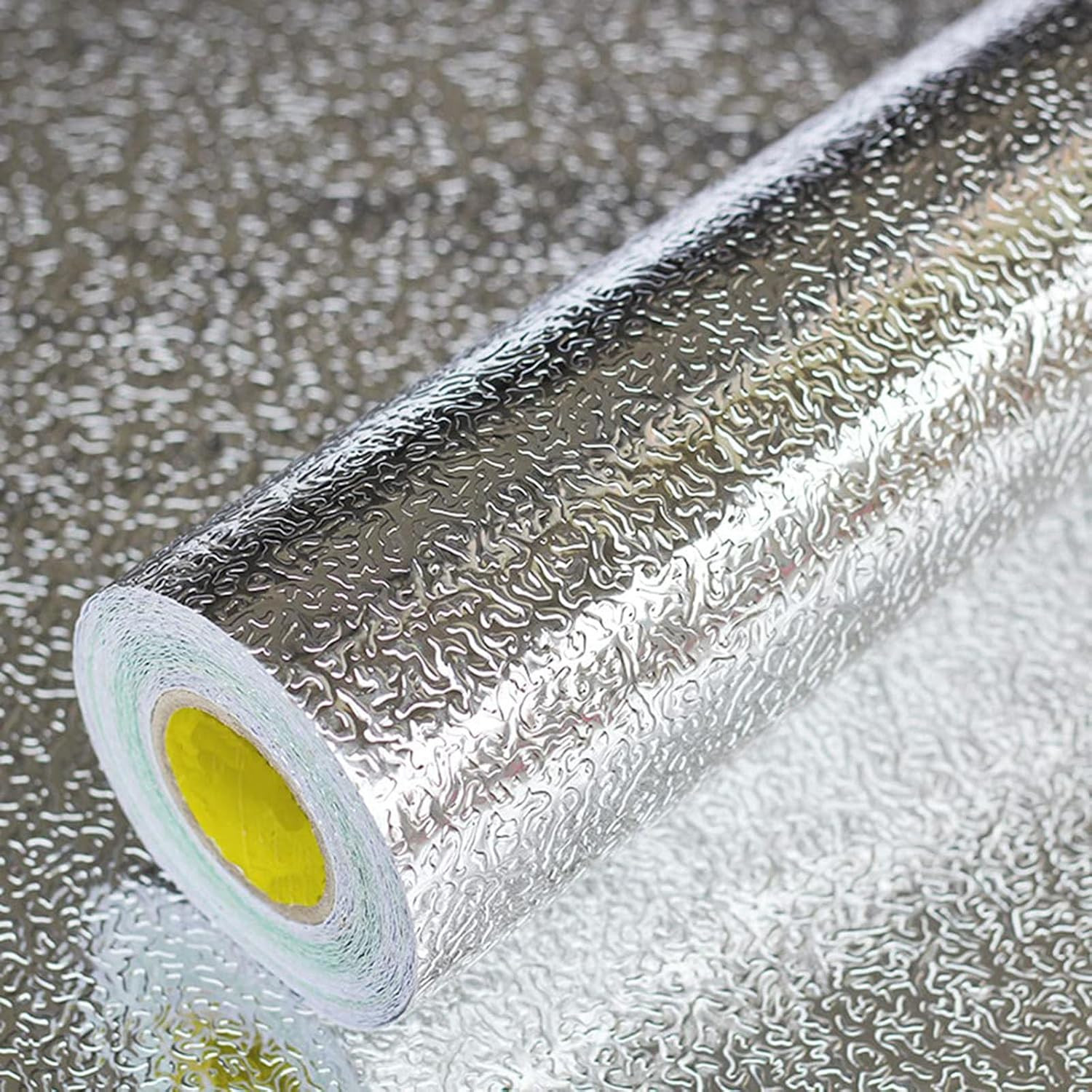 Papel adhesivo cocina resistente al aceite aluminio protector repisas 15×118