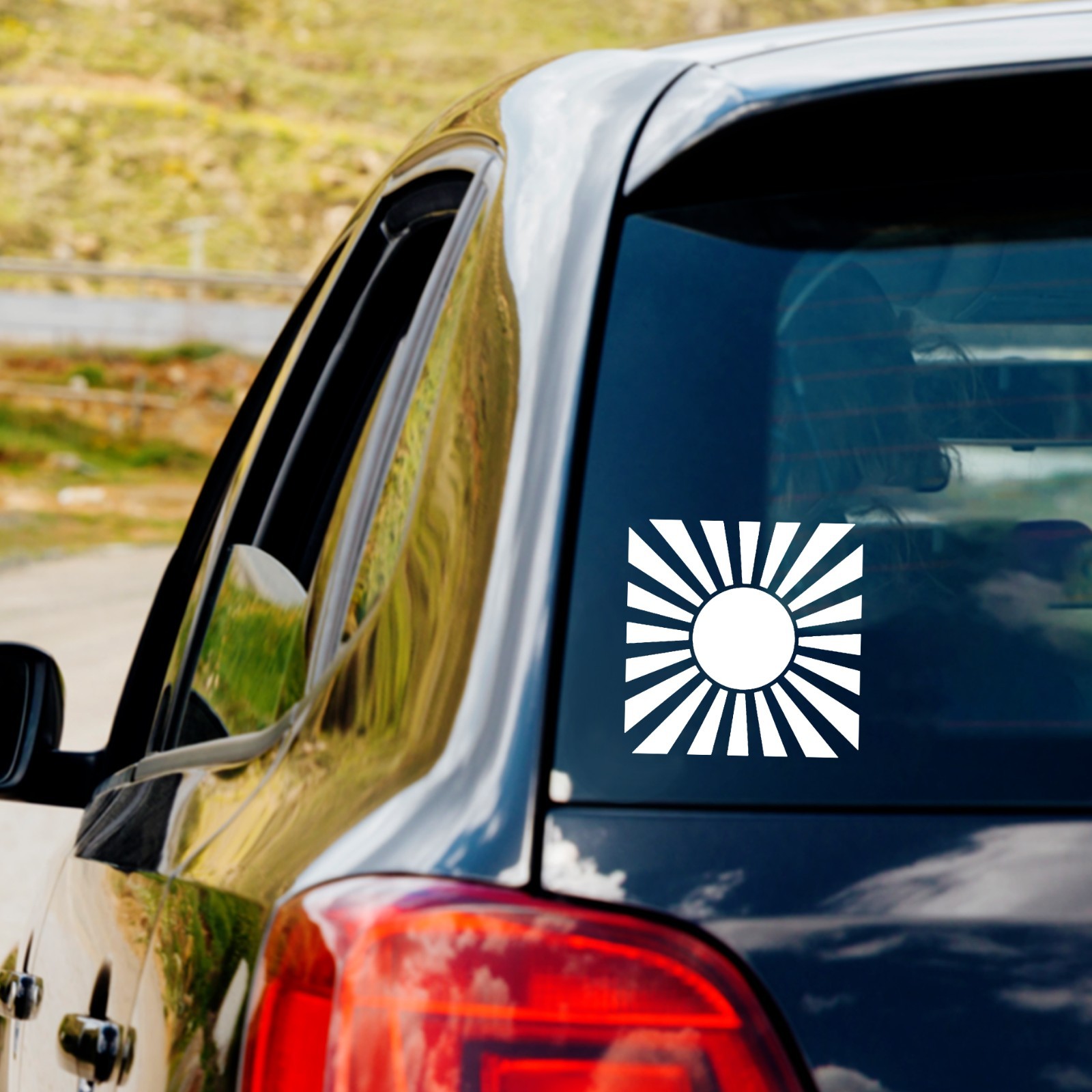 Retro Sun Sunshine Vinyl Decal Sticker Car Truck Window Laptop Square Sun