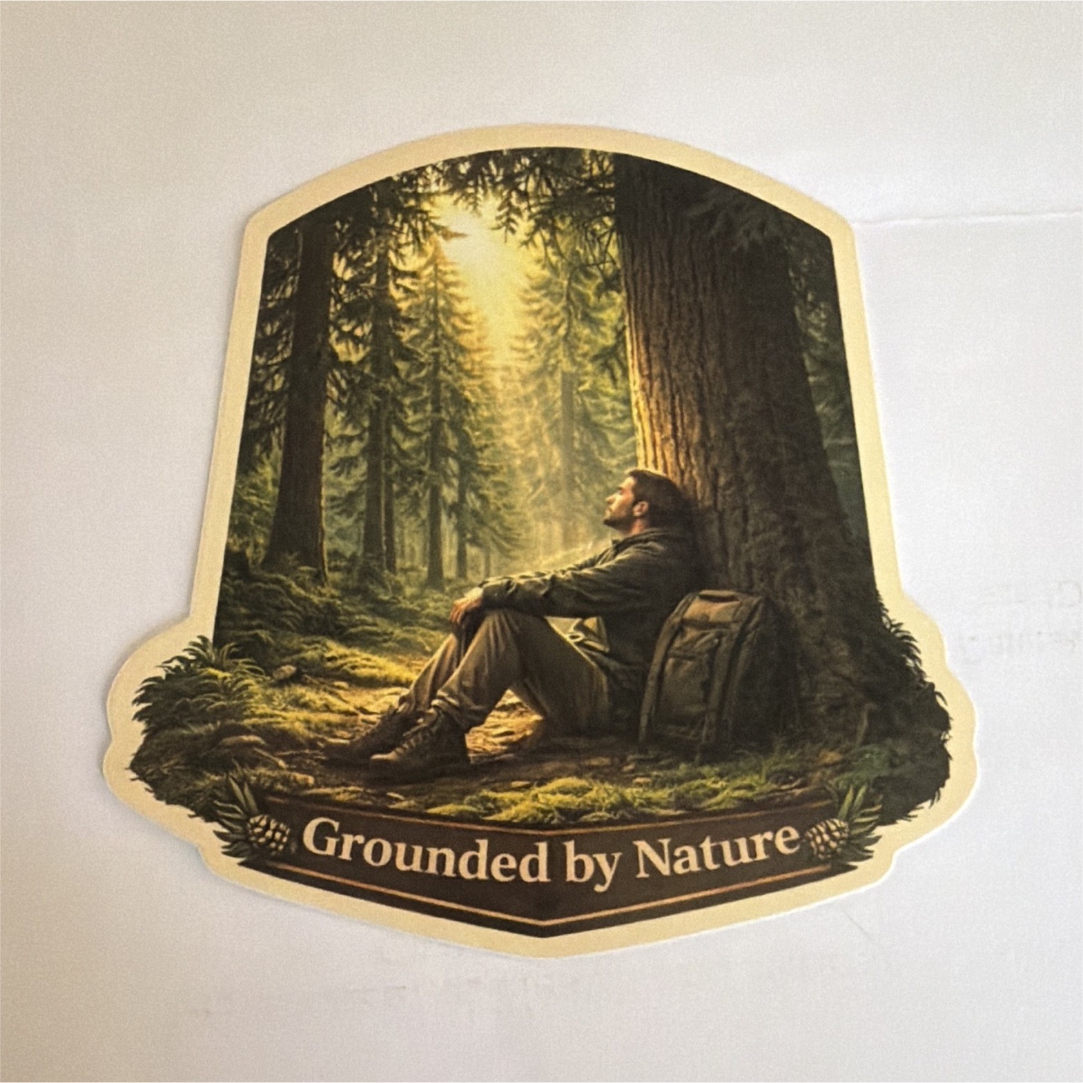 Nature Scene Vinyl Sticker, Multicolor Self-Adhesive for Car, Mailbox, Kitchen