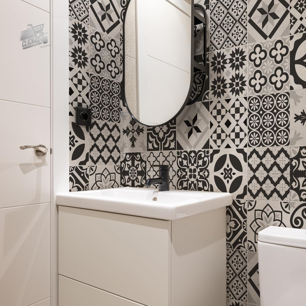 12pcs 15X15cm Bathroom And Kitchen Tile Stickers – PS00063 Wall Decoration