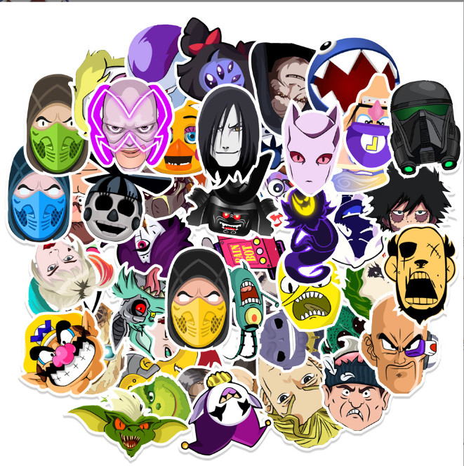 50 Pcs Stickers Villain Anti-Hero Movie Animation Car Luggage Skateboard Vinyl