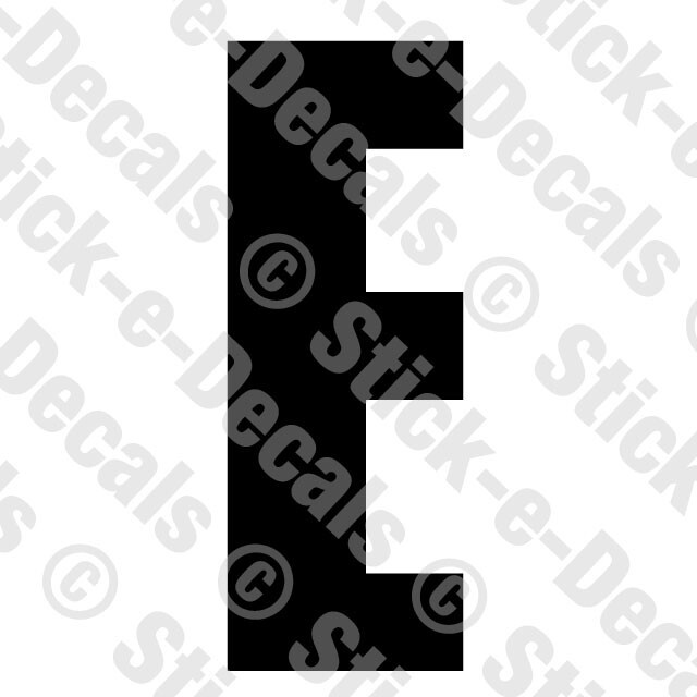 JERSEY LETTER E Vinyl Die Cut Decal Sticker Sport Athlete Alphabet Text – RSD