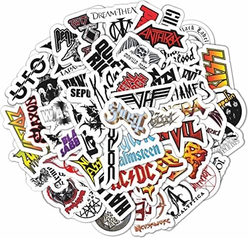 100Pcs Heavy Metal Band Stickers, Rock Stickers, Heavy Metal Gifts for Men and W