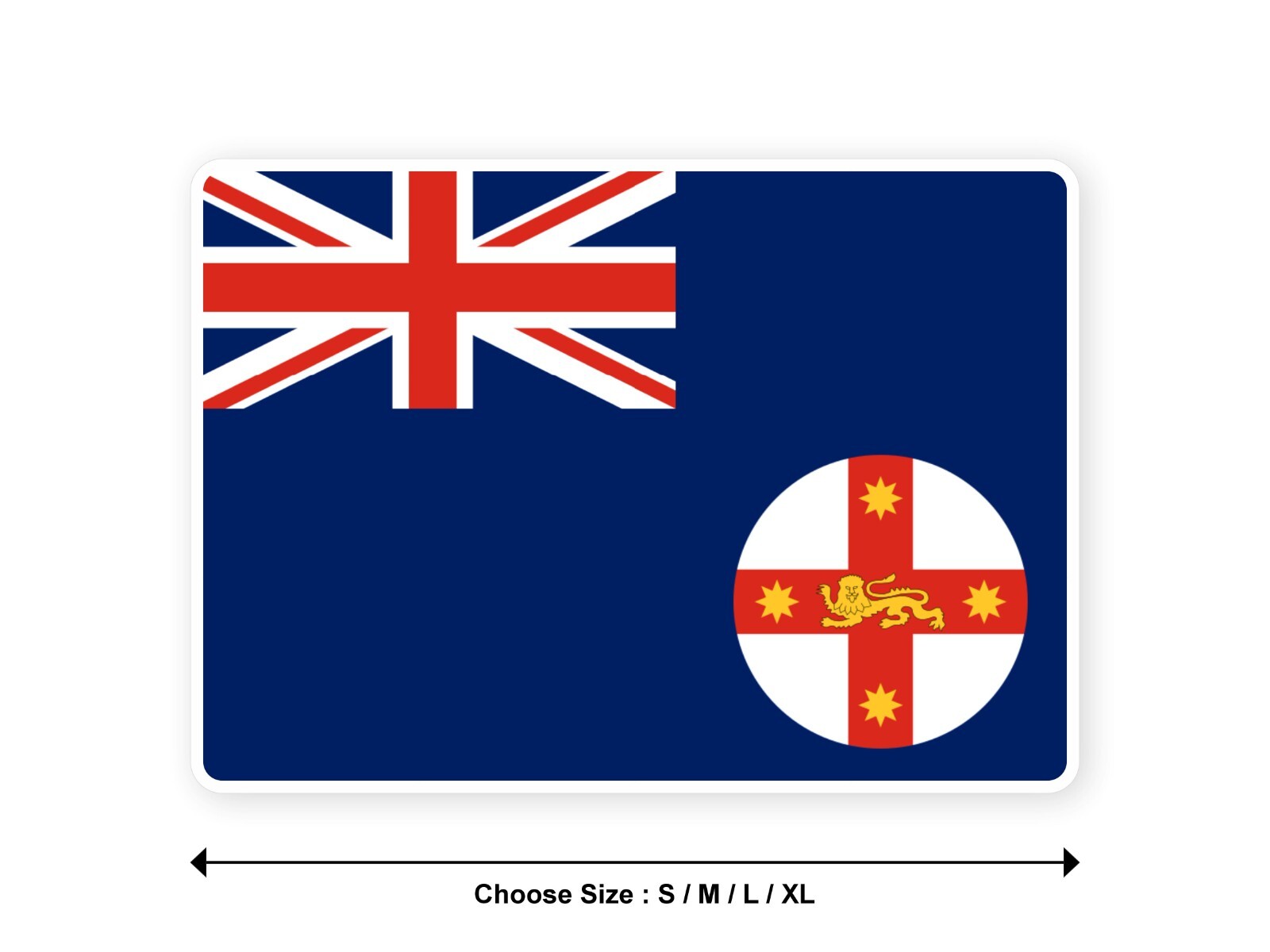 Sticker flag AUSTRALIA NSW NEW SOUTH WALES australian state decal