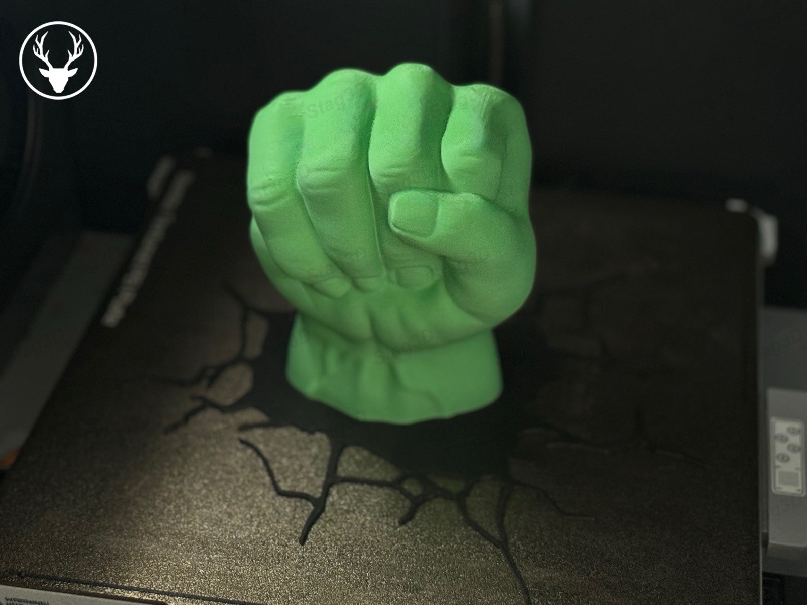 Marvel Hulk Smash Superheroes Green Black 3D Fist Wall Decal