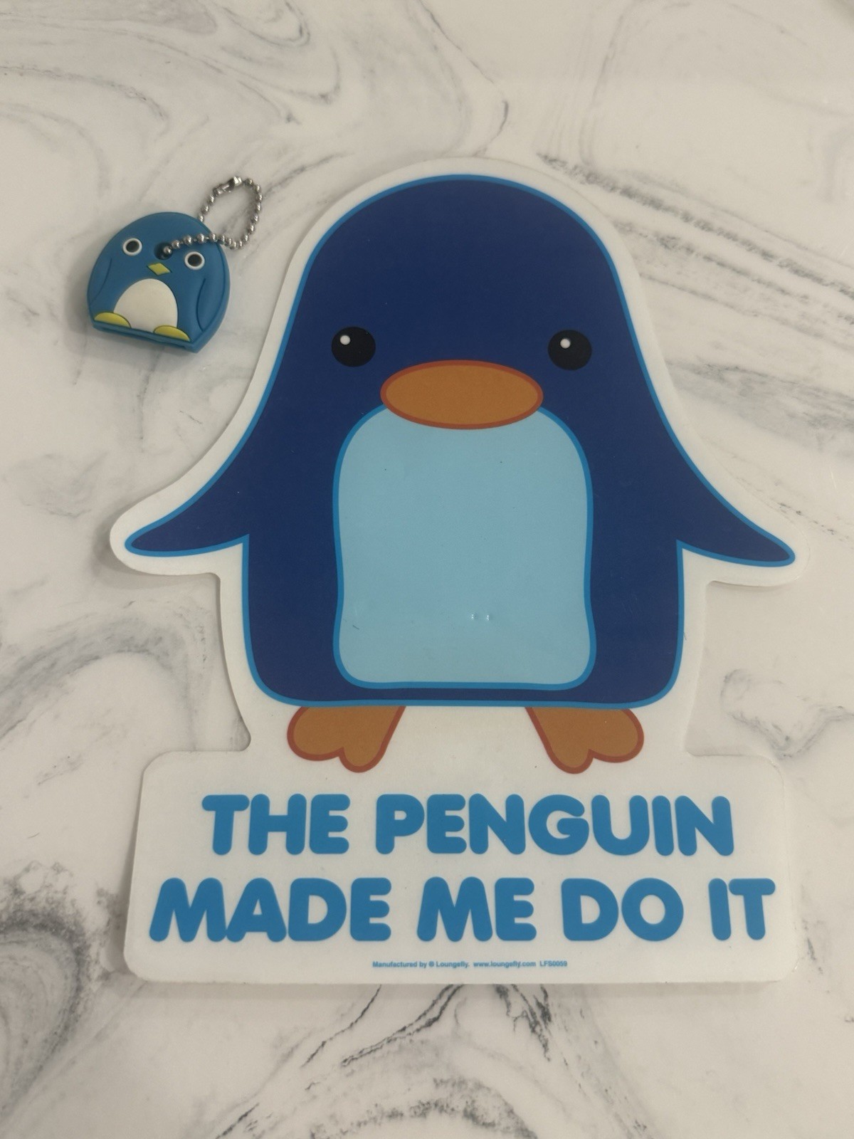 Loungefly Penguin Key Cap & Sticker Decal Set 2000s Hot Topic Rare Cute Emo Goth