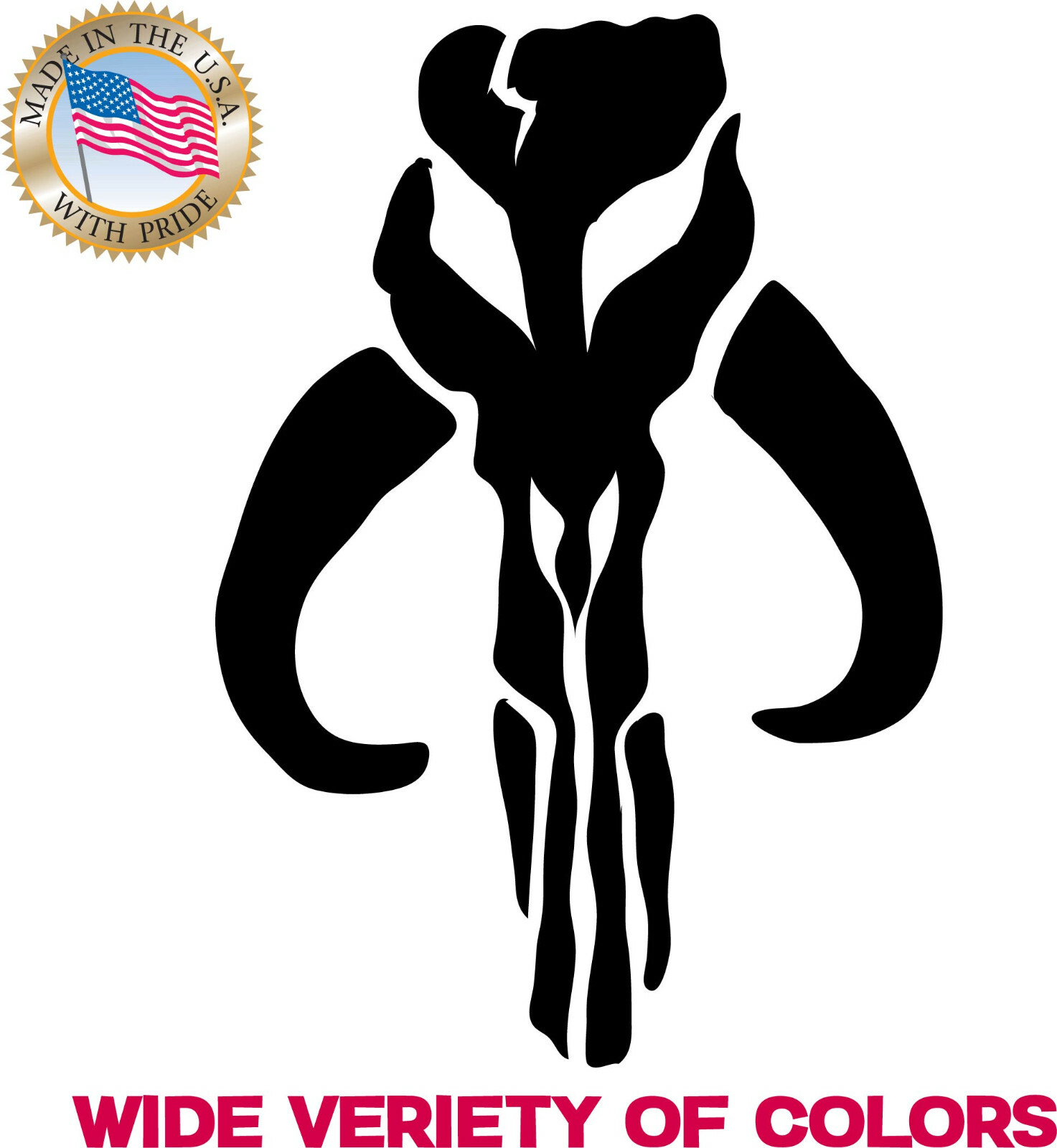 Bantha Skull Mandalorian Boba Fett Vinyl Die Cut Car Decal Sticker-FREE SHIPPING