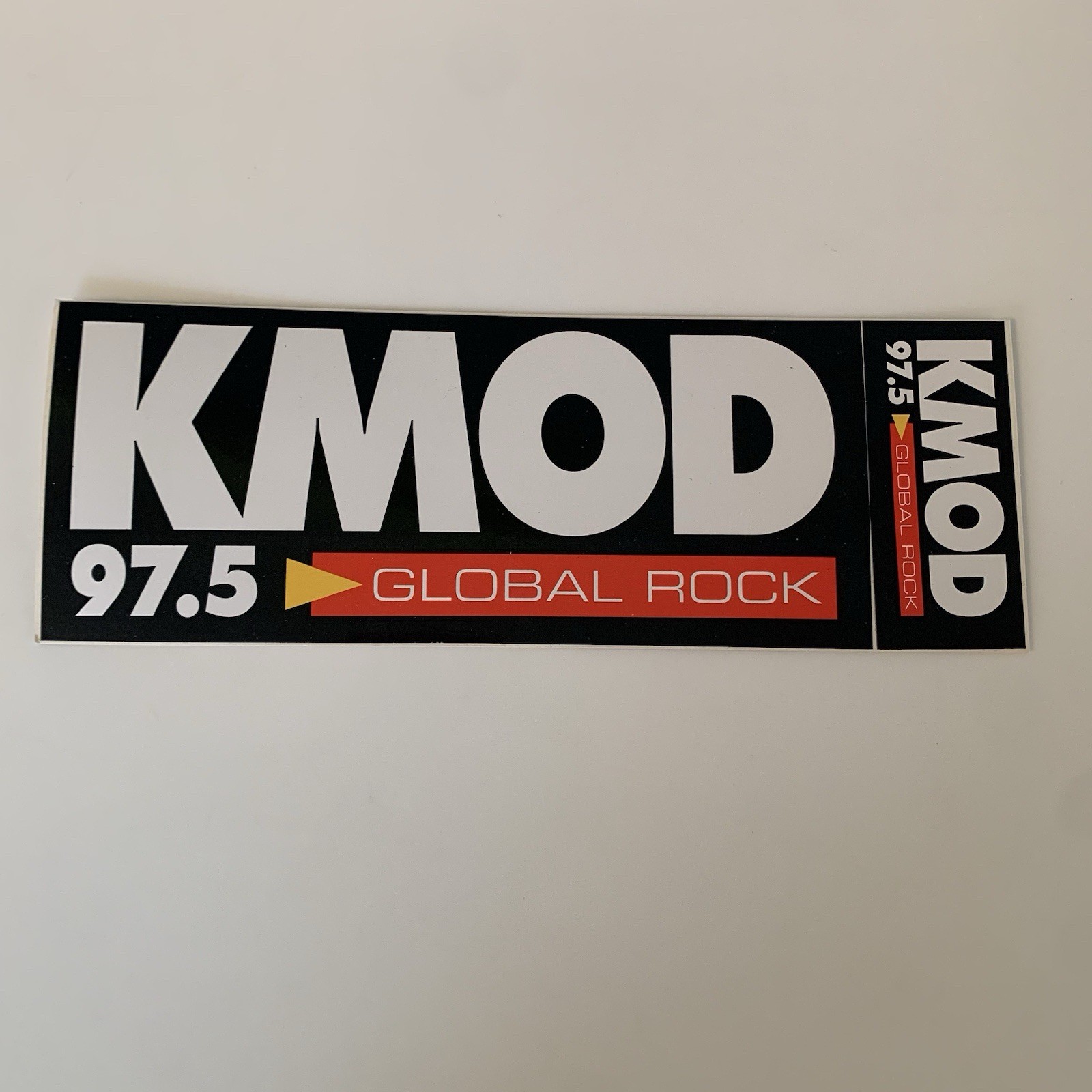 KMOD 97.5 FM Radio Station Vintage 90’s Bumper Sticker Decal Tulsa OK NOS 97 1/2