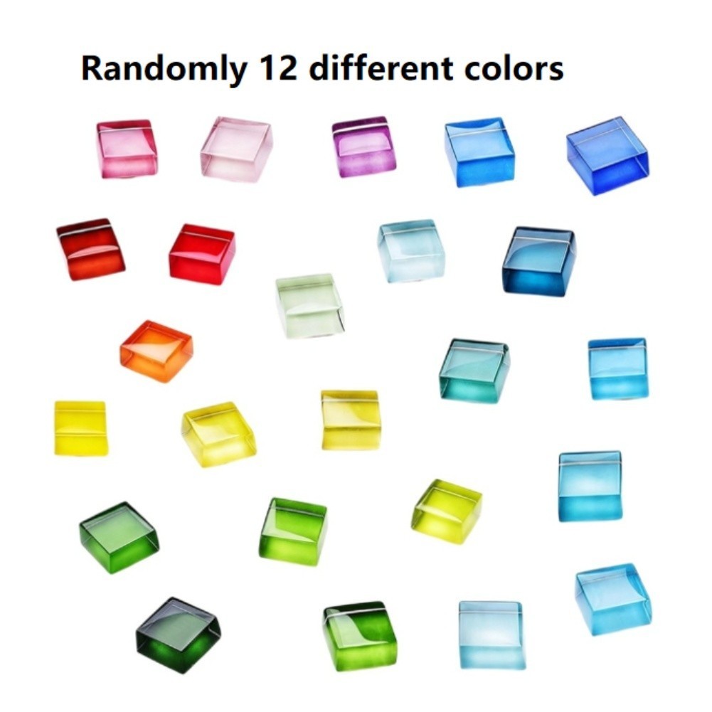 Handmade Colorful Glass for mosaic Fridge Magnets 1.5×1.5×0.6 cm for Home