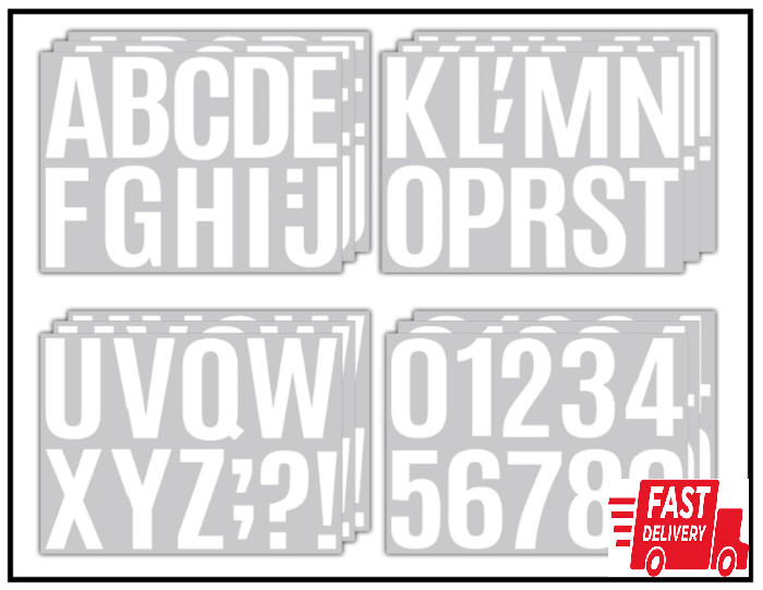 15 Sheets 4 Inch Self Adhesive Vinyl Letters and Numbers Stickers, White