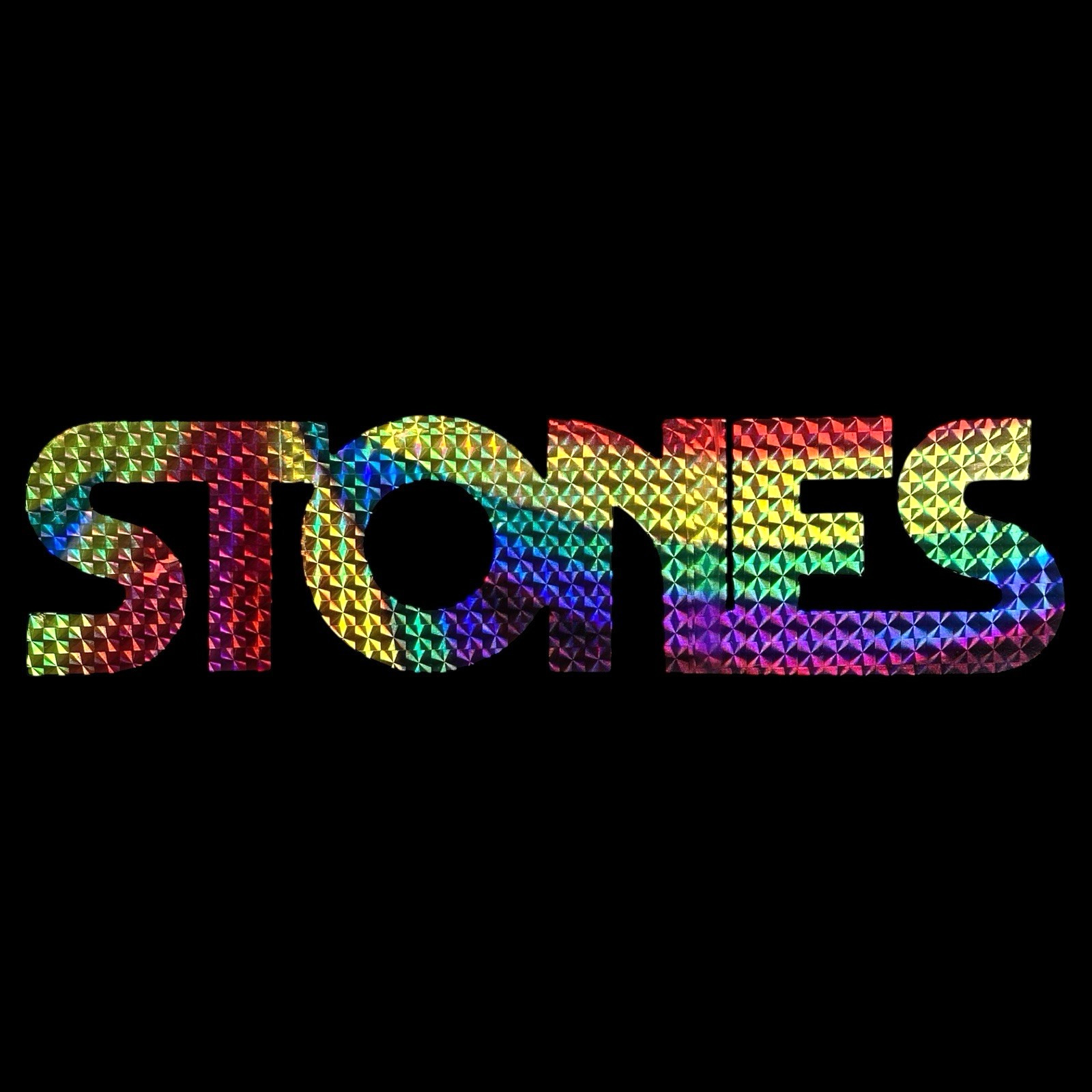 Vintage STONES Rainbow Prism Sticker UK Classic Rock Band Rolling Mick Jagger