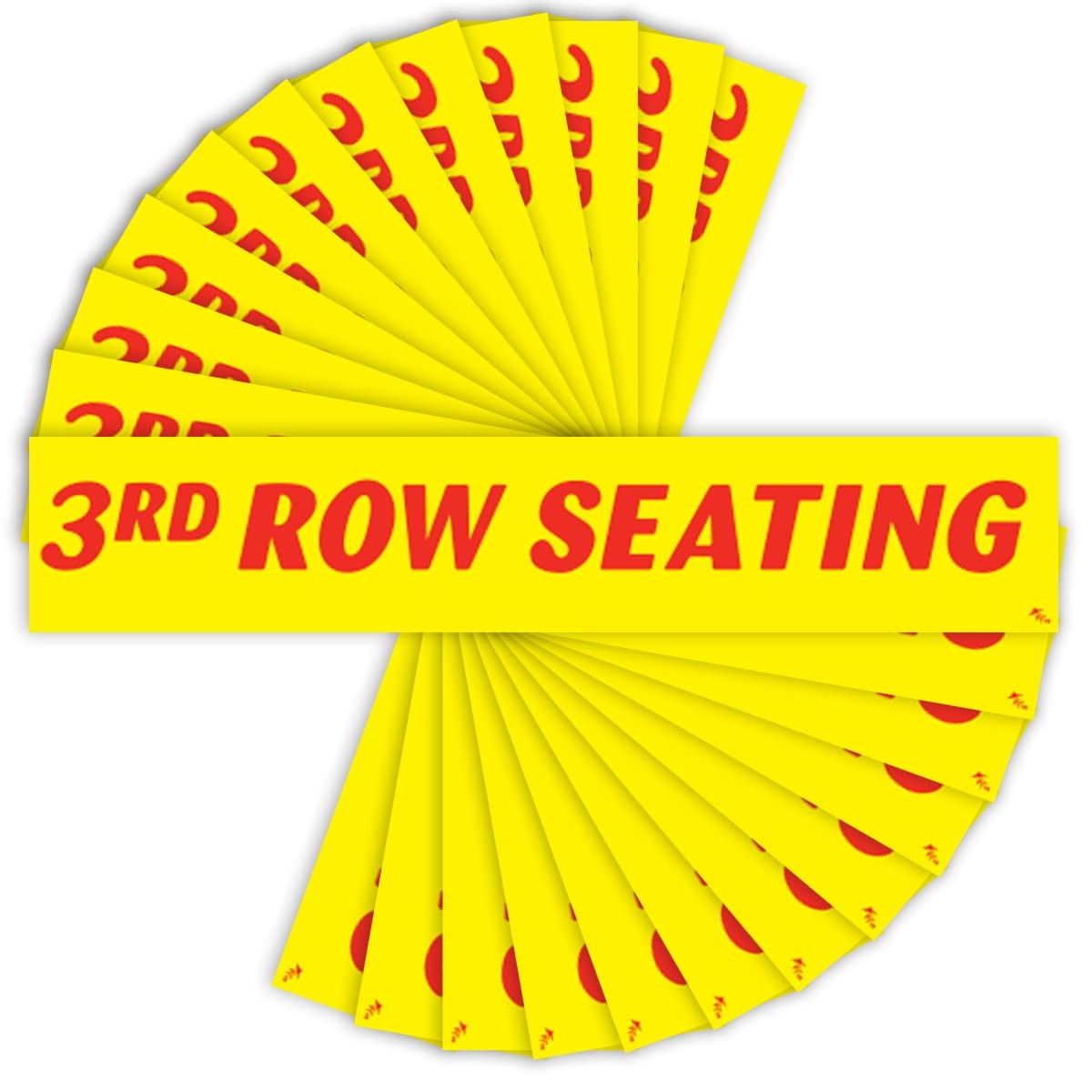 3rd Row Seating Windshield Stickers 12 Pack Dealership Advertising Sticker