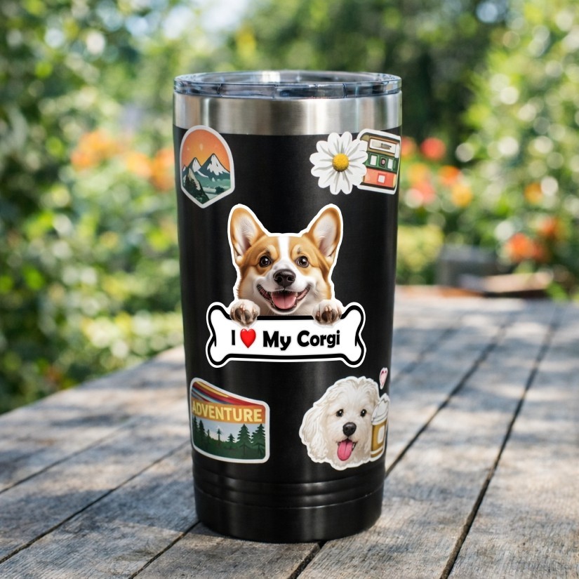 I Love my Corgi, Sticker, Peel N’ Stick, Different Sizes