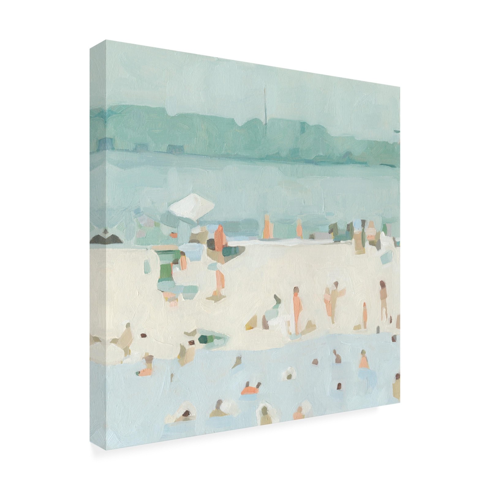 Wrapped Canvas Wall Art – Emma Scarvey ‘Sea Glass Sandbar I’ Wall Art for Liv…
