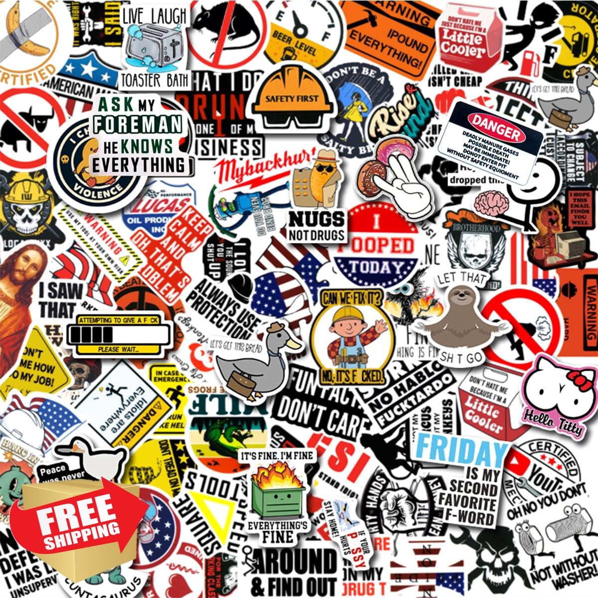 150pcs Funny Adult Stickers Laptop Water Bottle Vinyl Waterproof Decals