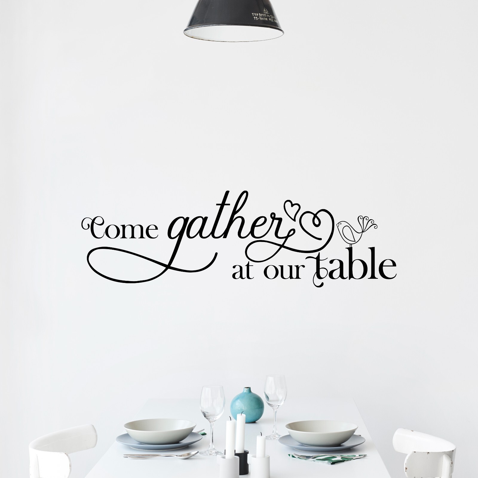 Come Gather at Our Table Wall Decal Sticker Dining Room Decor Family Quote Vinyl
