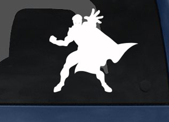 Comic Book Style – Super Hero Silhouette Power Version 4- Car Tablet Vinyl Decal