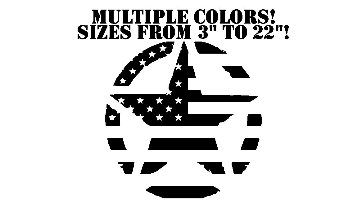 Army Star Decal American Flag Vinyl American Distressed Sticker laptop window