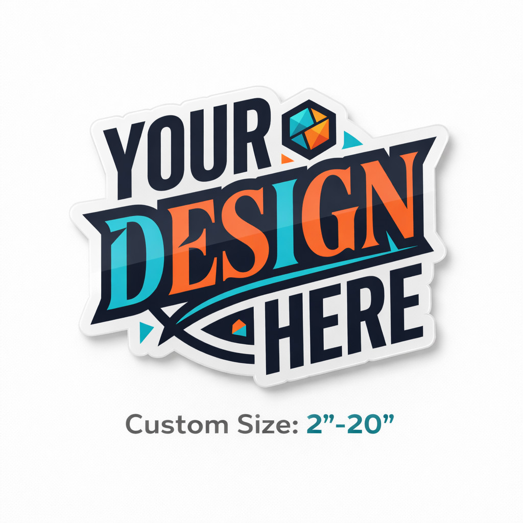 Custom Logo Stickers Vinyl Die Cut Decals Waterproof UV Resistant 2″-20″ Sizes