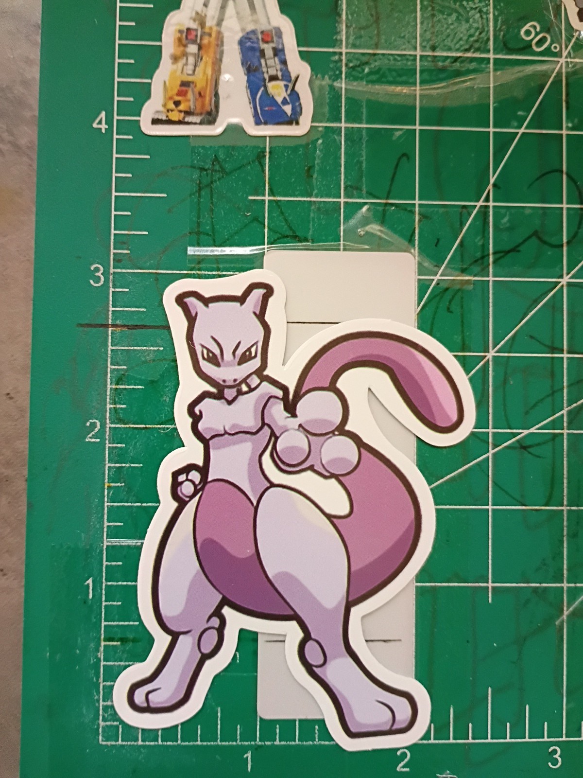 POKEMON STICKER X MEWTWO 3X3 INCHES STICKER X VYNIL DIE CUT STICKER HIGH GLOSS