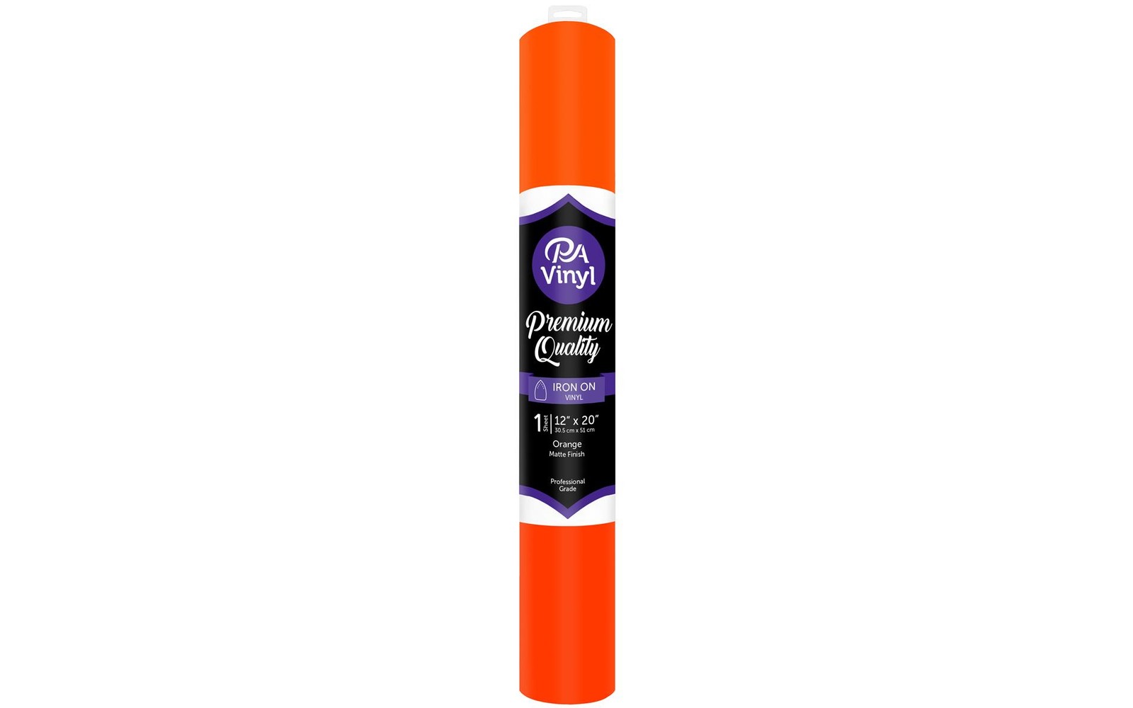 Iron On Vinyl 12×20 Roll Matte Orange