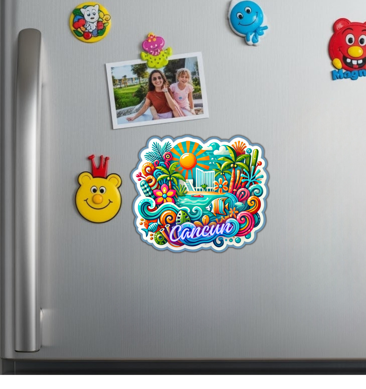 Cancun Mexico Fridge Magnet or Laptop Sticker