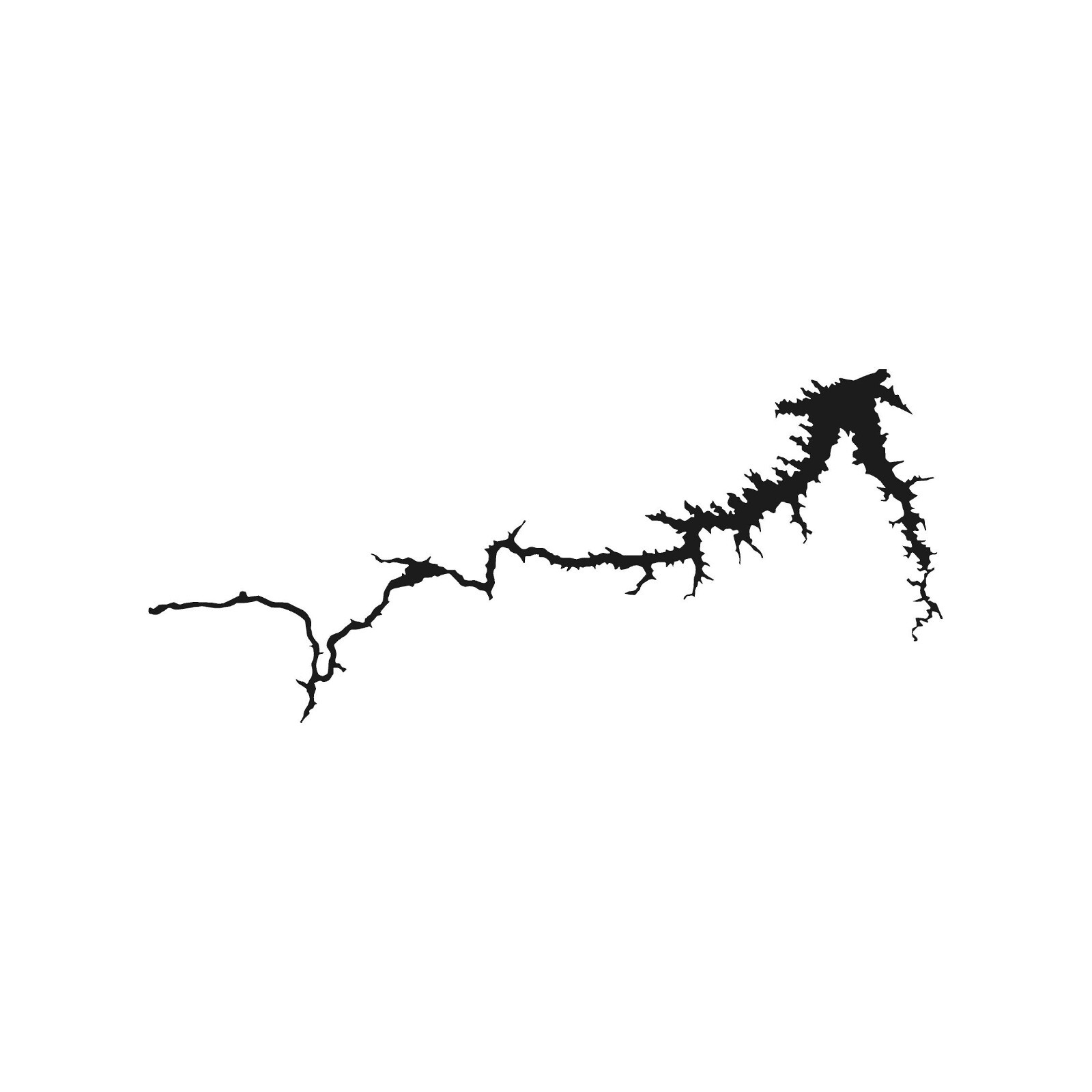 Fort Peck Lake Outline Vinyl Decal Car Window Laptop Sticker