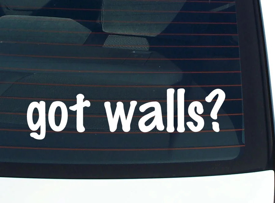 got walls? FUNNY VINYL CAR DECAL STICKER FAMILY LAST NAME