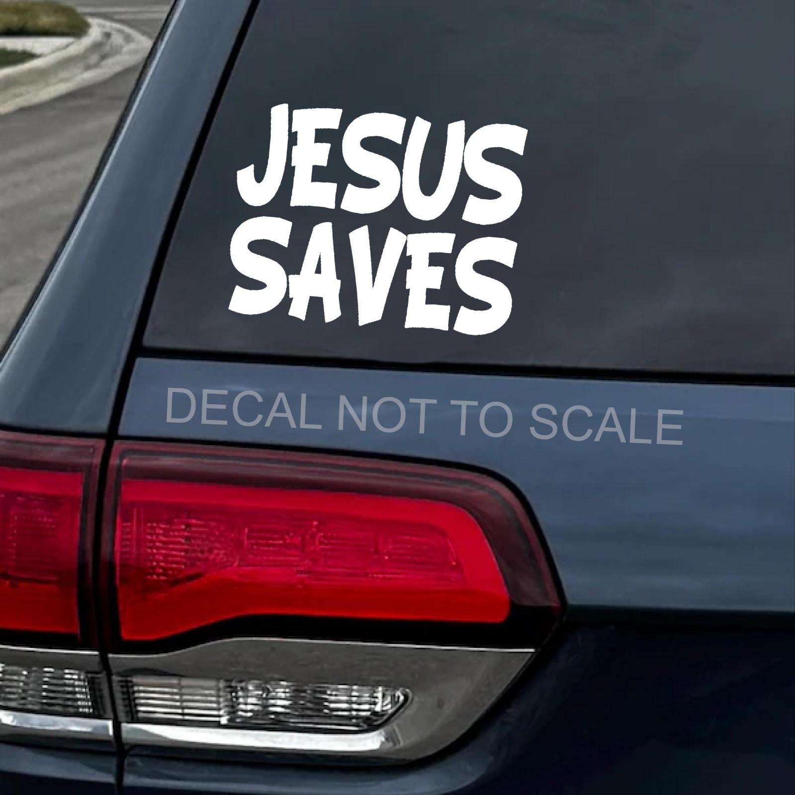 JESUS SAVES – Bible Verse – Vinyl Decal / Sticker For Car Window
