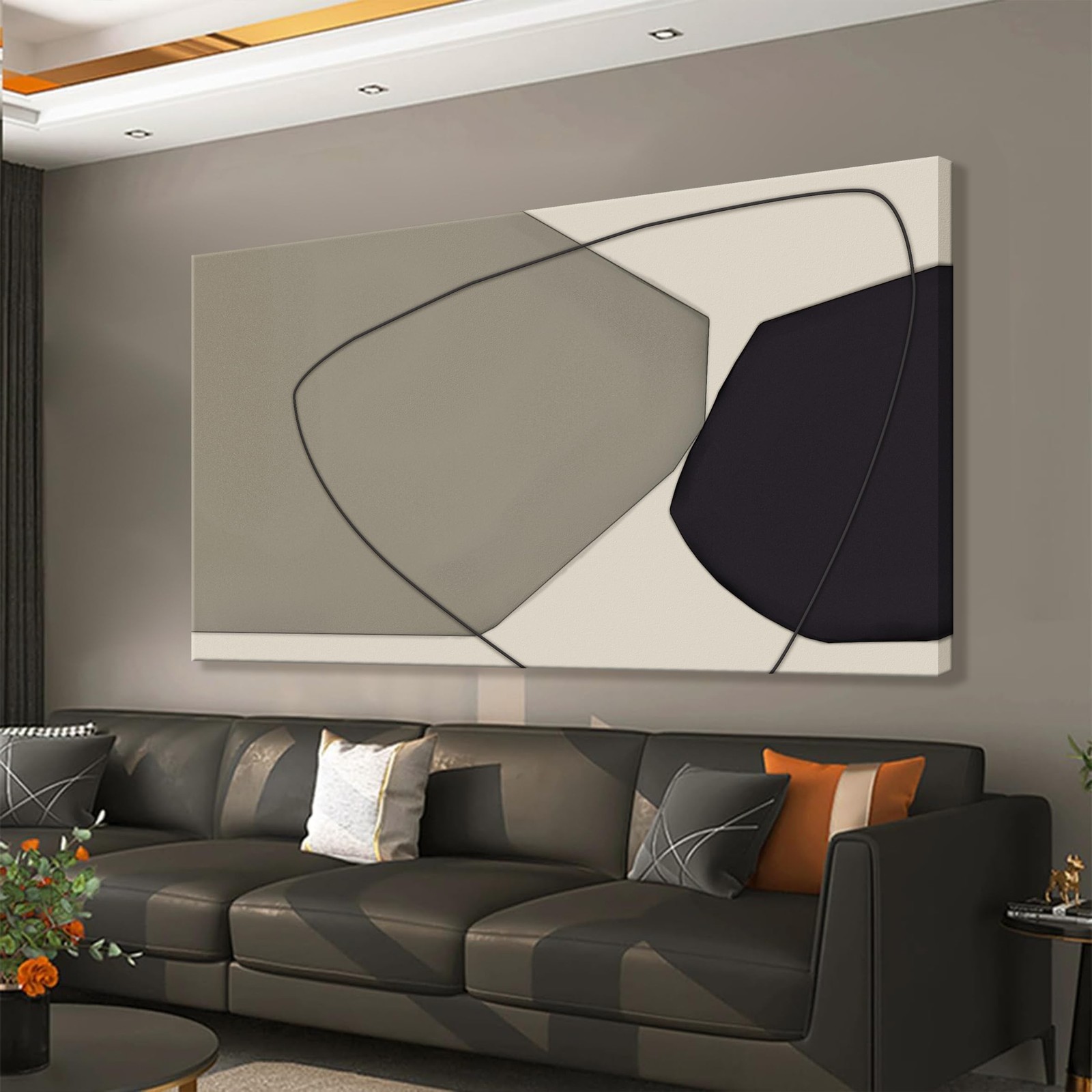 Abstract Wall Art Decor Canvas Art Wall Decor Minimalist Wall Art Geometric C…