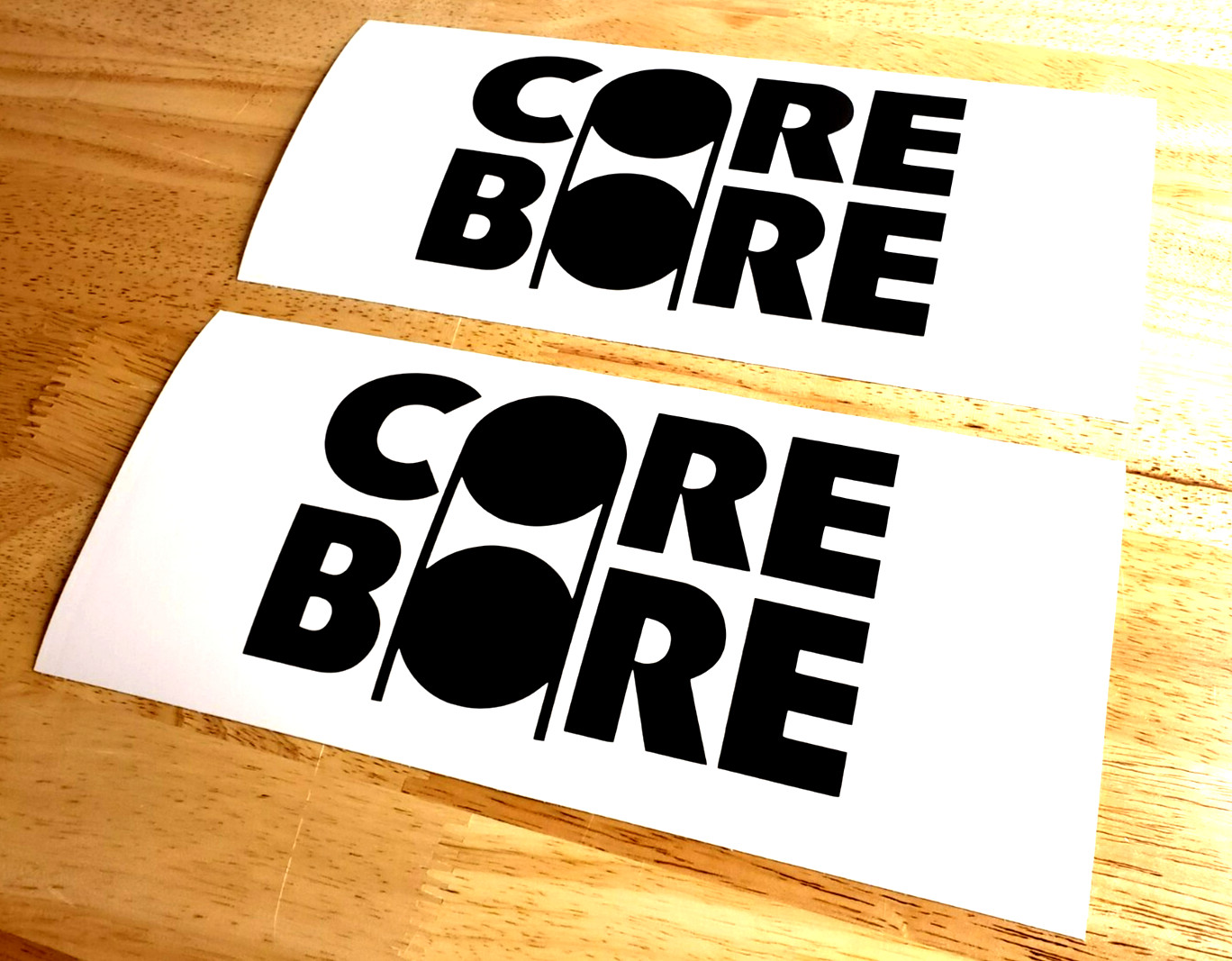 core bore Decals Stickers 16×9.5″ Gloss black FAST USA Die cut